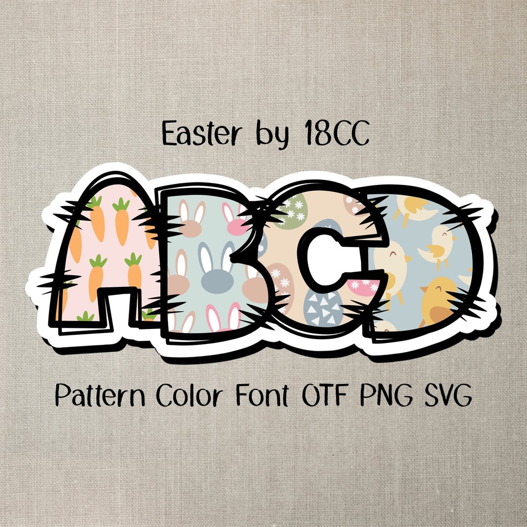 复活节 OTF PNG SVG - 字体设计 - 其他材质 