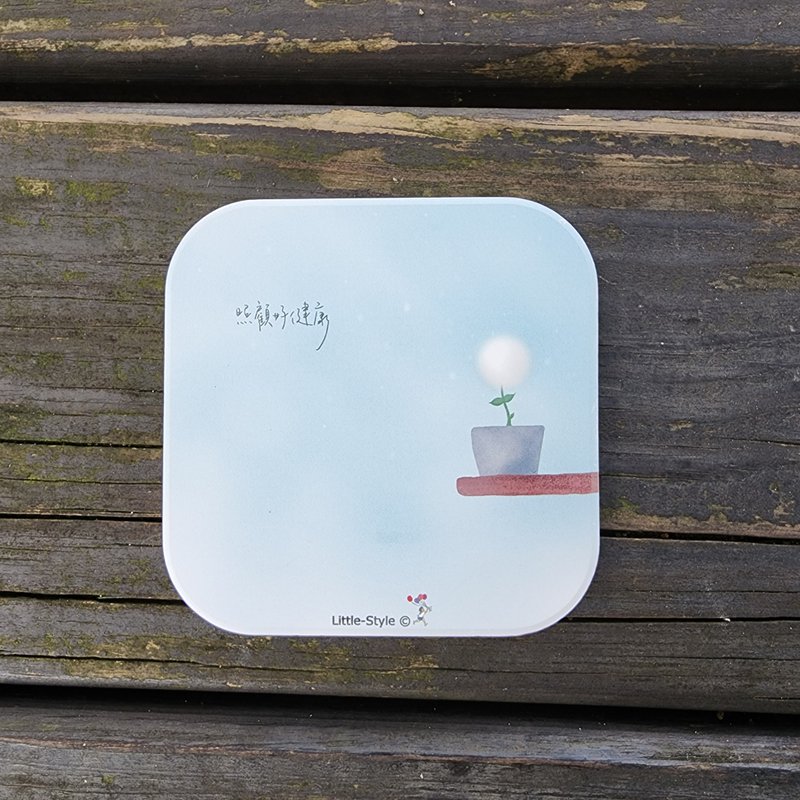 吸水杯垫-照顾好健康 - 杯垫 - 陶 白色