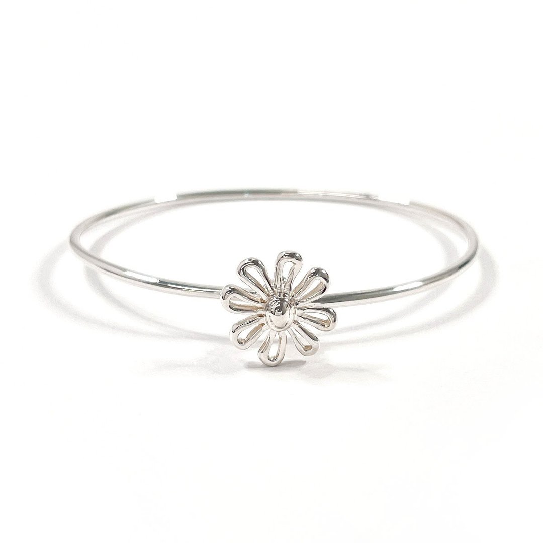 【日本直送．二手美品】蒂芙尼 TIFFANY&Co. 手镯 雏菊花 雏菊造型 毕卡索．帕洛玛 银 925 - 手链/手环 - 纯银 银色