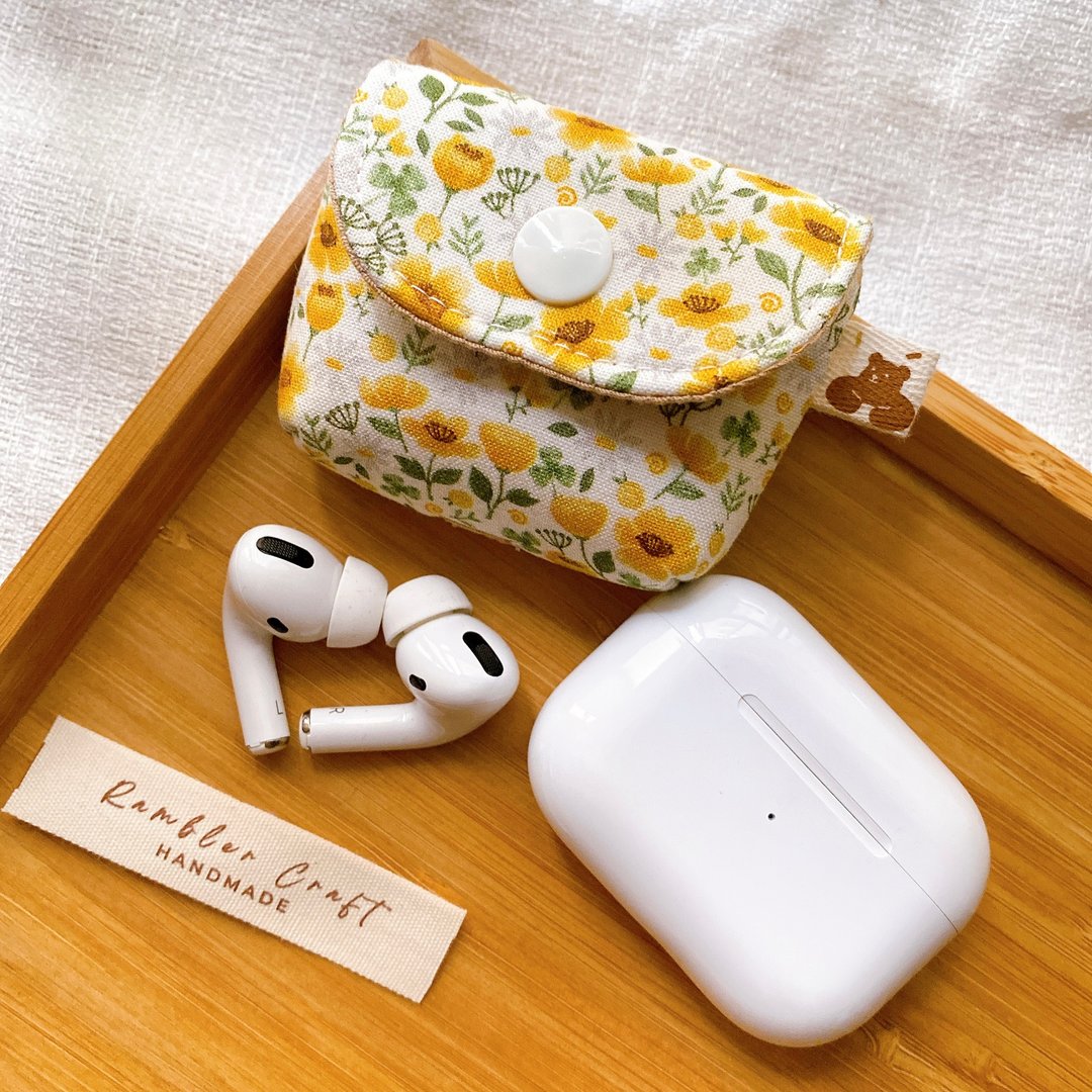 Airpods Case Airpods Pro 耳机套 耳机保护套 小黄花款 - 耳机收纳 - 棉 