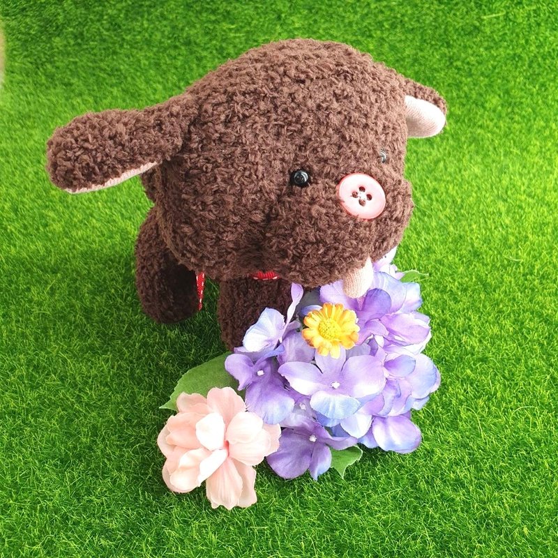 【幸运紫娃】淘气弟弟的宠物狗狗—黑巧 | 袜娃吊饰 - 玩偶/公仔 - 其他材质 多色