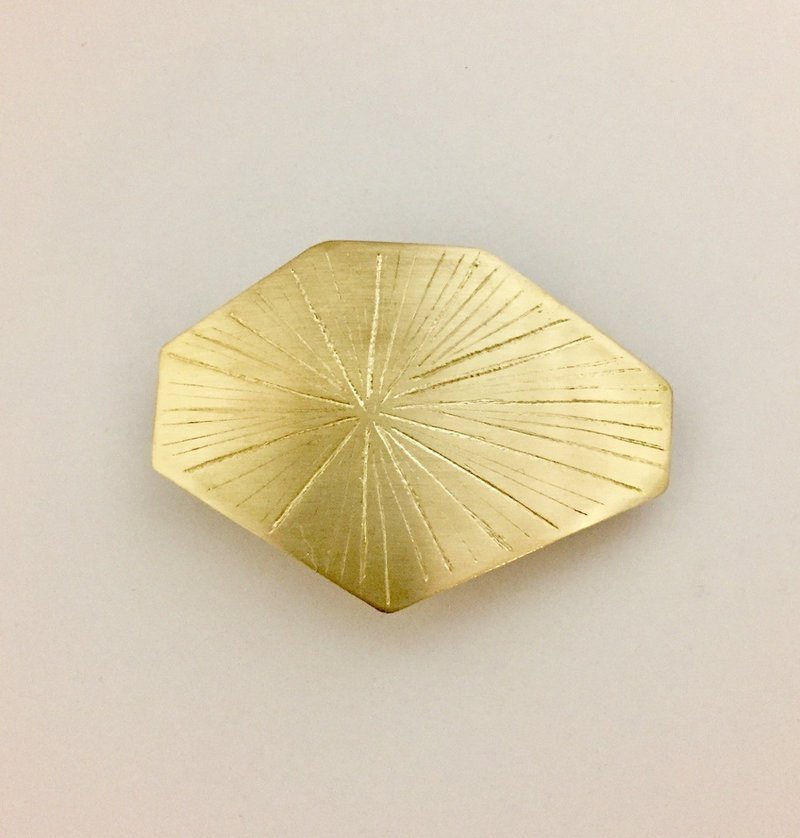 sunrise hair clip polygonal hair clip - 发饰 - 其他金属 金色