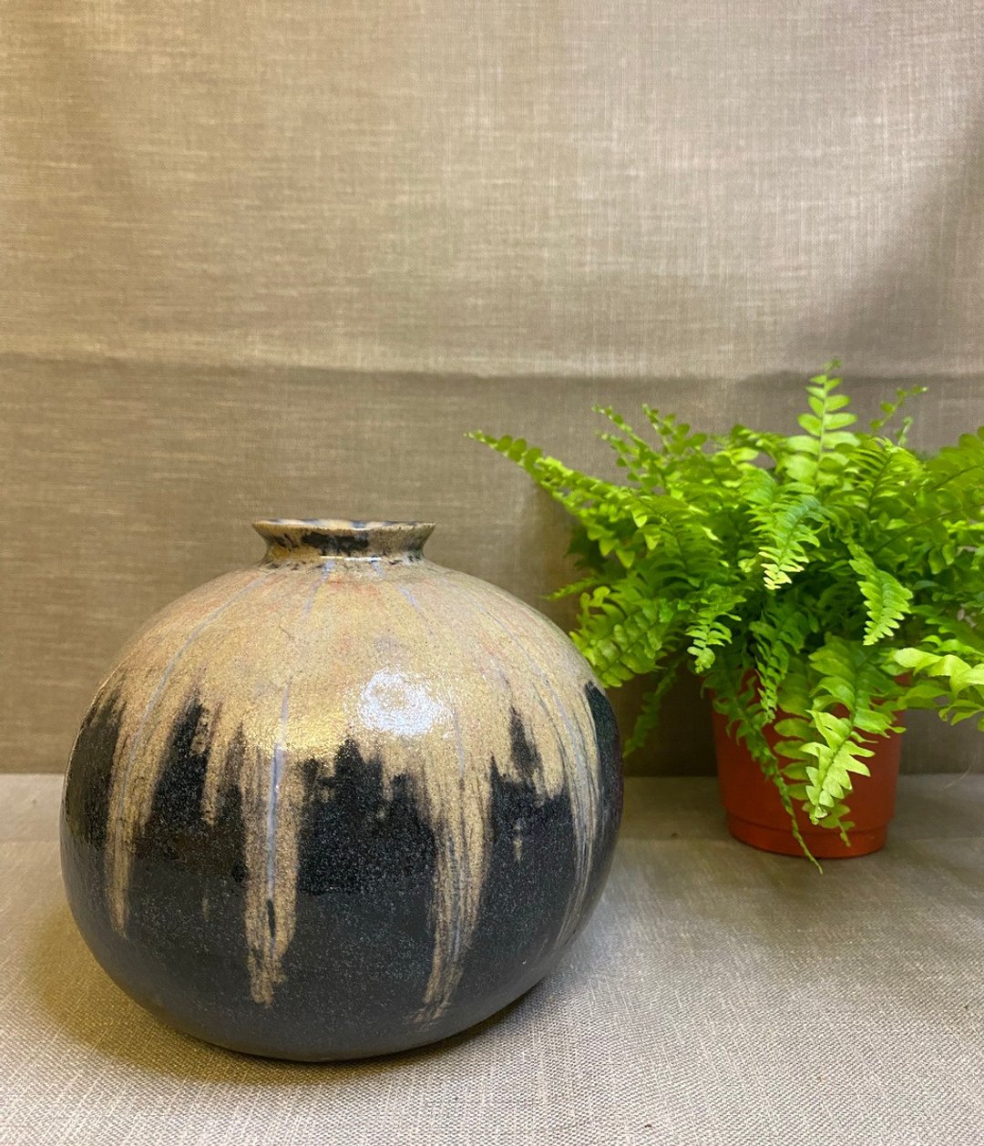 手捏陶瓶花瓶 - 花瓶/陶器 - 陶 