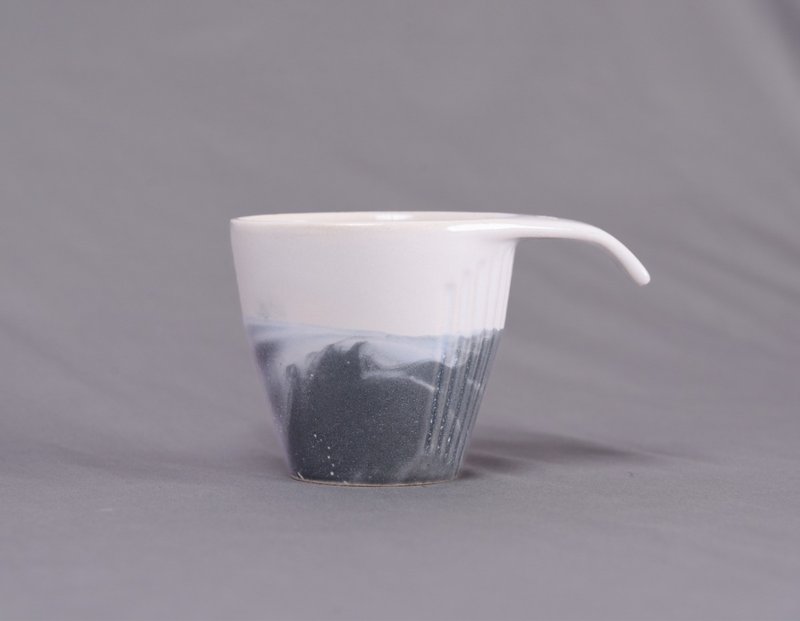 山岚叠杯-迷雾灰 - 其他杯子 - 陶 灰色