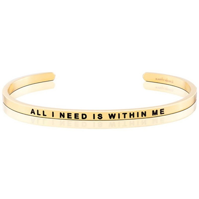 Mantraband悄悄话许愿手环- All I need is within me - 手链/手环 - 其他金属 多色