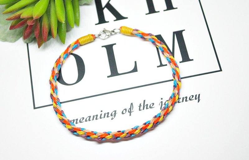 手编蚕丝蜡线素款 <冰淇淋> ((脚链款)) //可以自选颜色// - 脚链/脚环 - 蜡 多色