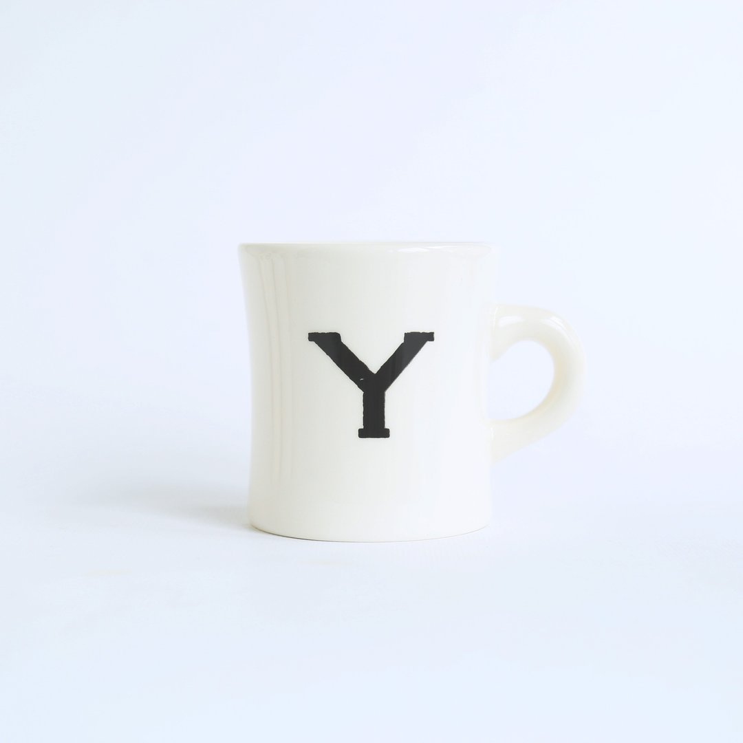 UN CAFE 字母马克杯 300ml - 咖啡杯/马克杯 - 瓷 白色