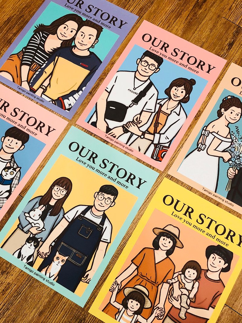 此商品为加购使用 定制化人像海报 撞色海报 A4 - 其他 - 纸 