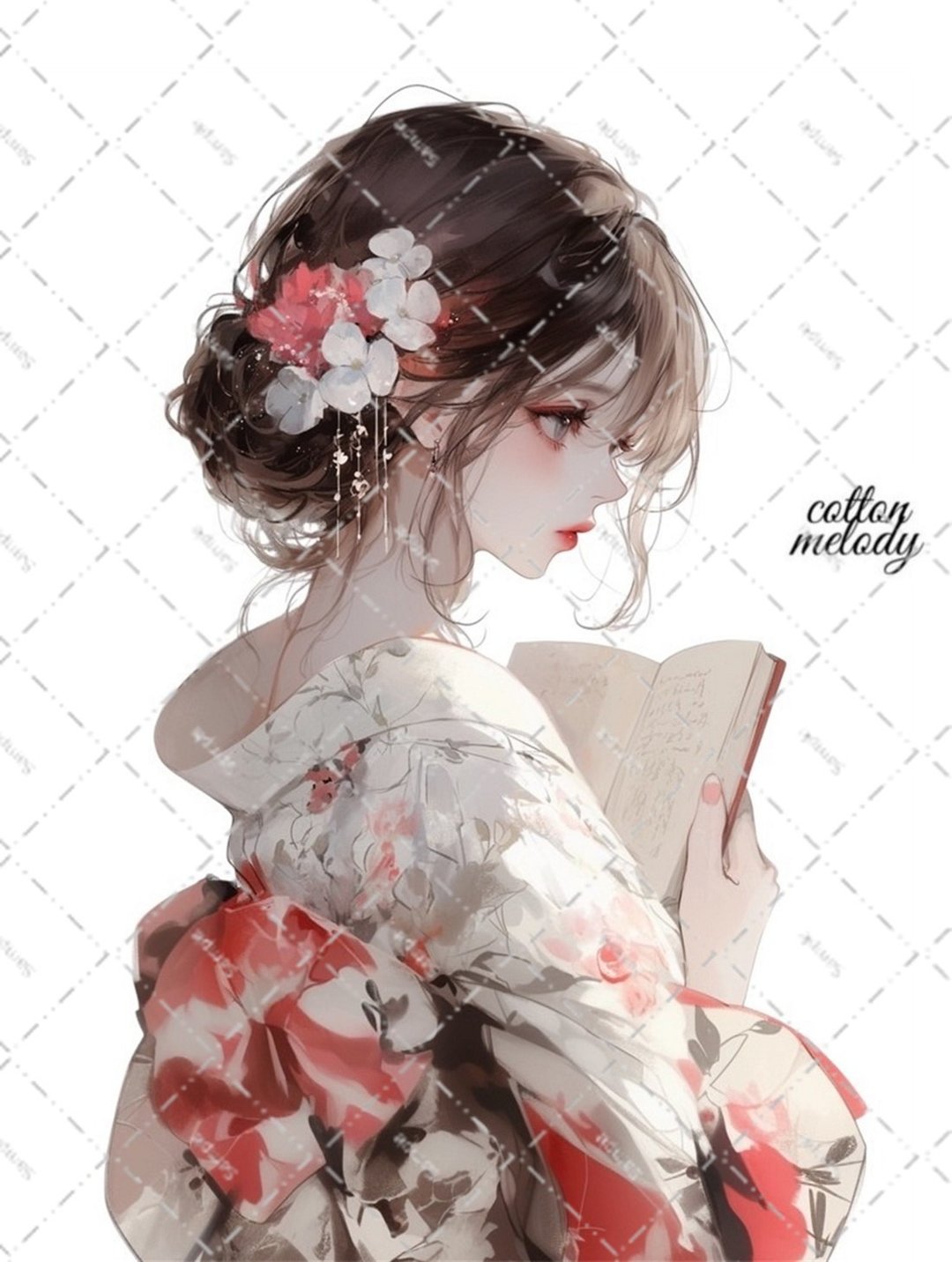original sticker no.6181 人物贴纸 原创贴纸 人物贴纸 女孩贴纸 原创人物贴纸 - 贴纸 - 纸 