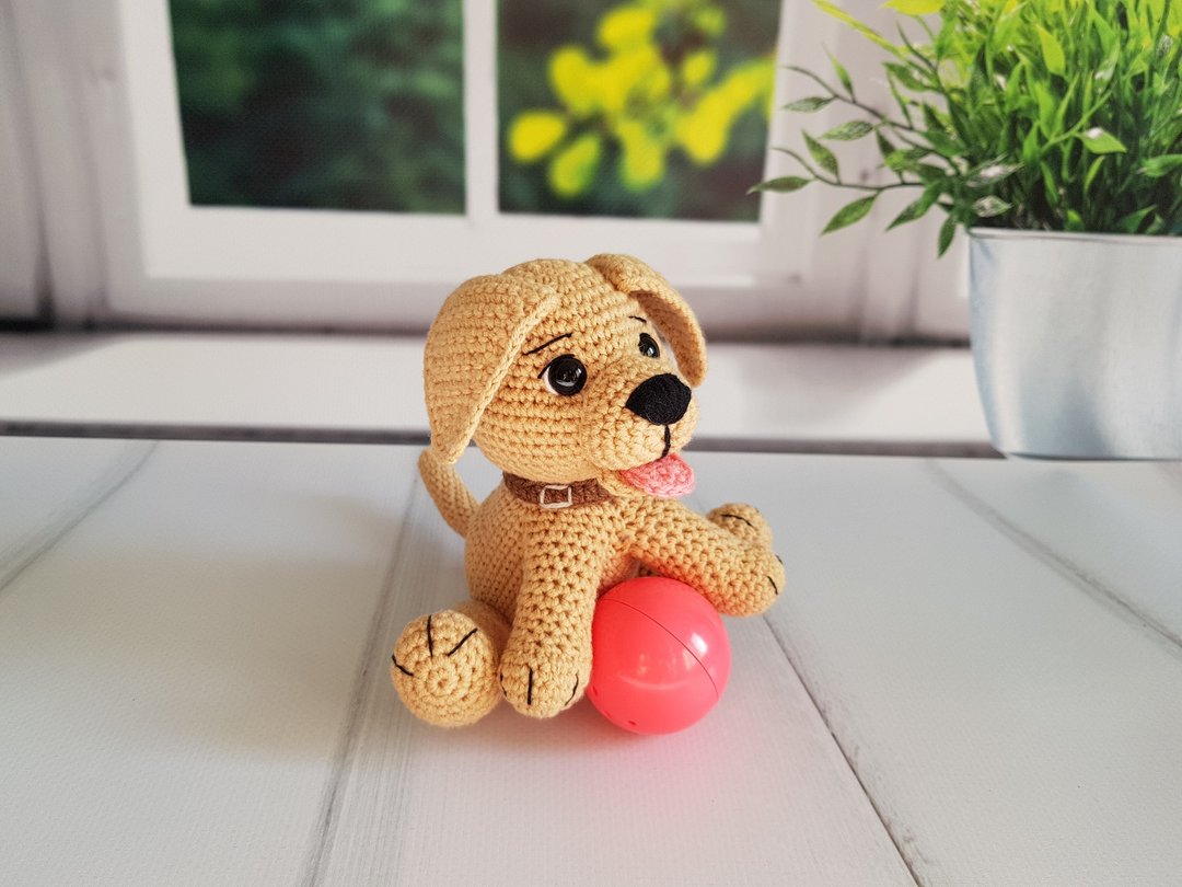 Dog crochet pattern Labrador Retriever, Amigurumi Dog Pattern Golden Retriever - 编织/刺绣/羊毛毡/裁缝 - 其他材质 