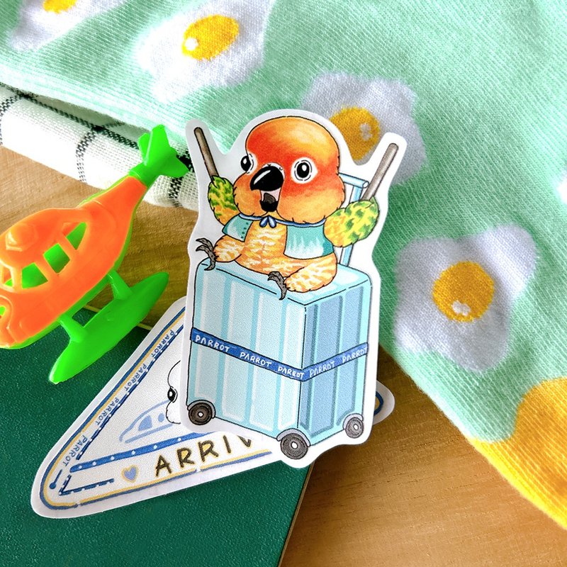 透明白墨防水贴纸 / 金太阳行李箱透明白墨防水贴纸 - 贴纸 - 纸 