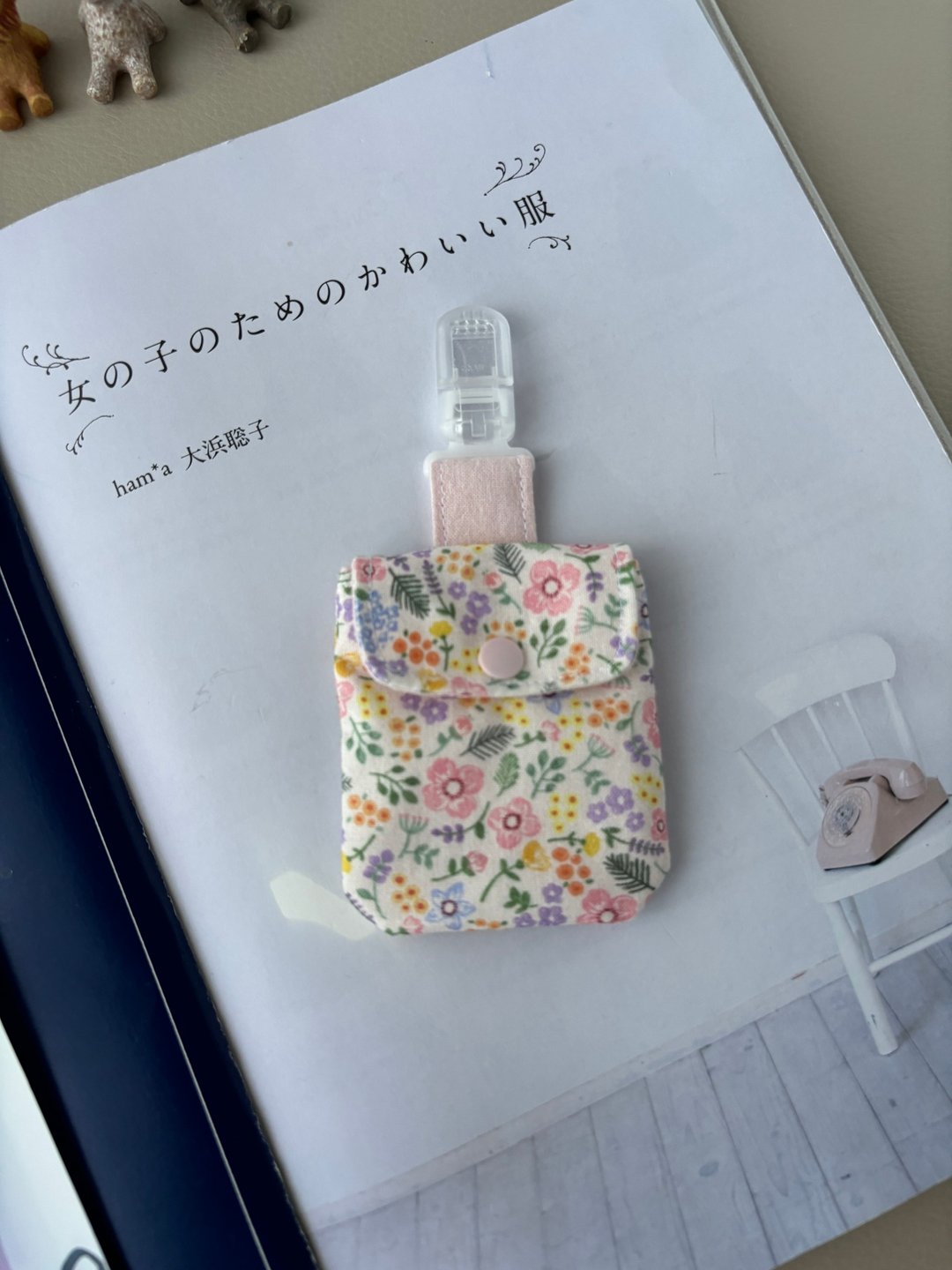 宝宝平安符袋   小小花朵 手作婴儿用品 弥月礼 - 满月礼盒 - 棉 粉红色