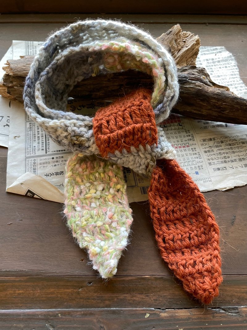 小围巾 / 金桔柠檬 - 围巾/披肩 - 羊毛 橘色