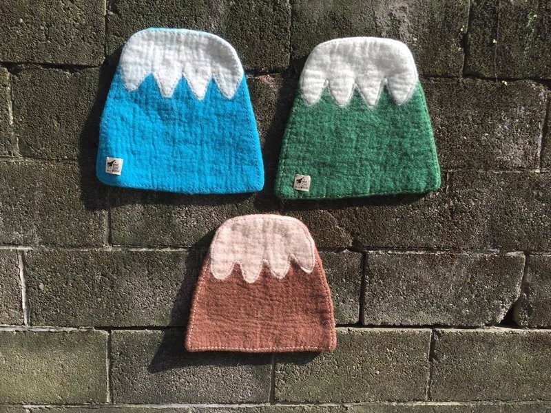 ✾One Line Work 富士山造型地垫✾(咖啡色) - 摆饰 - 羊毛 多色