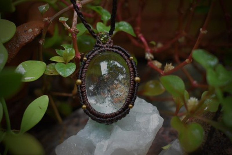 透明四季花园石英花边吊坠 Garm045 - 项链 - 宝石 