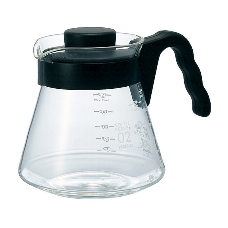 HARIO V60好握02黑色咖啡壶700ml/VCS-02B - 咖啡壶/周边 - 玻璃 透明