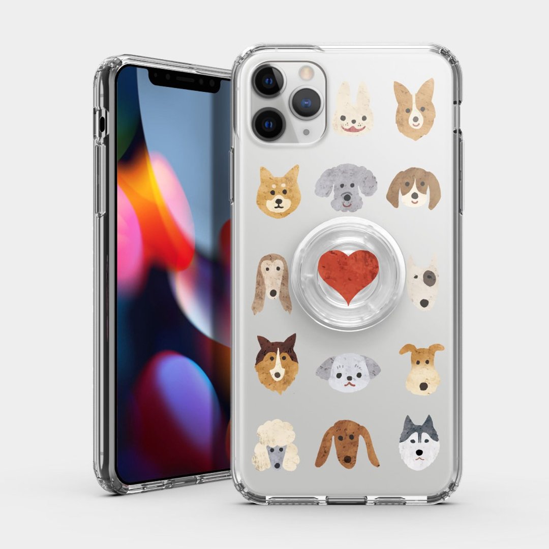 狗头家族 IPHONE 保护壳 气囊支架组合 PS279 - 手机壳/手机套 - 塑料 透明