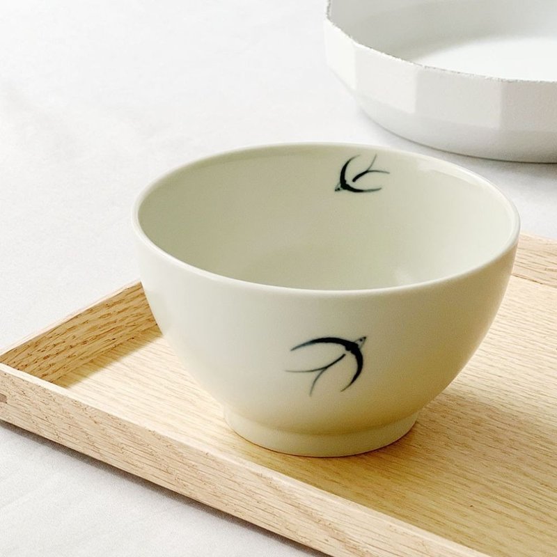 燕子 饭碗 /金善窑 - 碗 - 瓷 白色