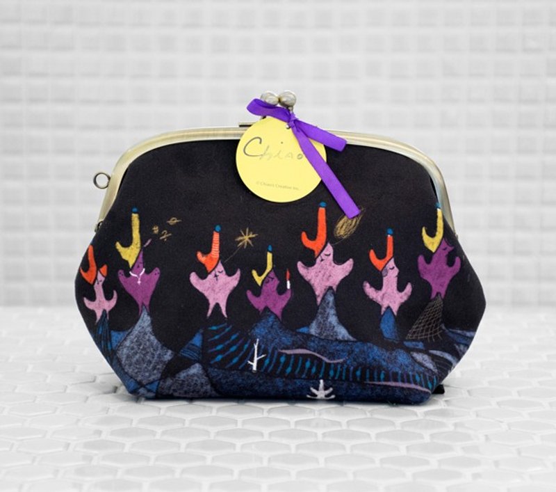 绝版优惠【许愿蜡烛】口金化妆包/收纳包。 - 化妆包/杂物包 - 其他材质 黑色