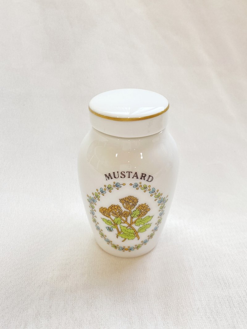 【好日恋物】 英国vintage jager blau 精美香料罐瓷器厨房小物MU - 收纳用品 - 瓷 白色