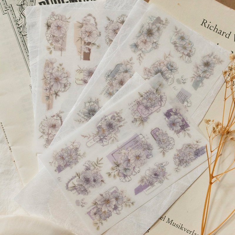 在晨光的玫瑰 - 转印贴纸 - 贴纸 - 塑料 白色