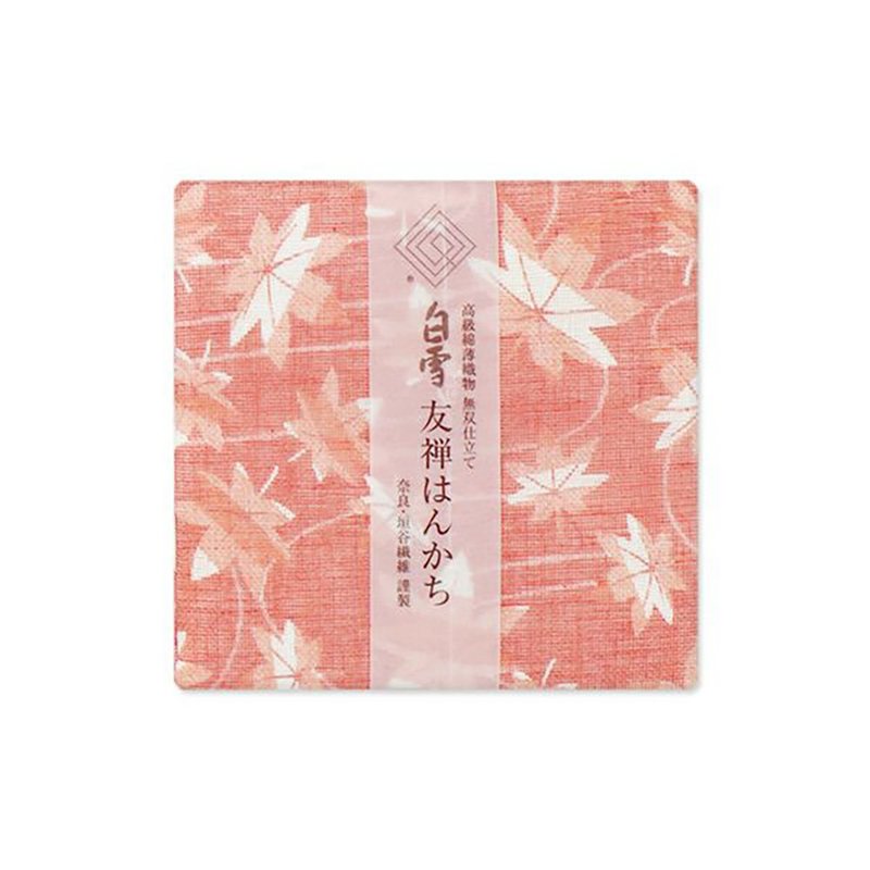 京友禅染手帕 / 红叶 红色 - 手帕/方巾 - 棉．麻 红色