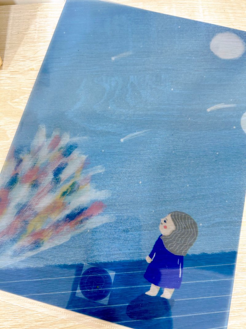 插画资料夹 - 文件夹/资料夹 - 防水材质 蓝色