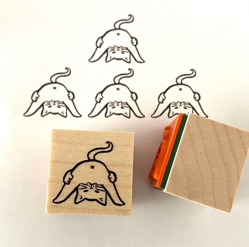 印章屁猫 - 印章/印台 - 木头 卡其色