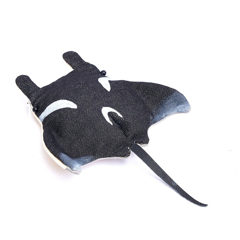 港湾溜鱼 手做 鬼蝠魟笔袋-海洋系列 - 铅笔盒/笔袋 - 其他材质 蓝色