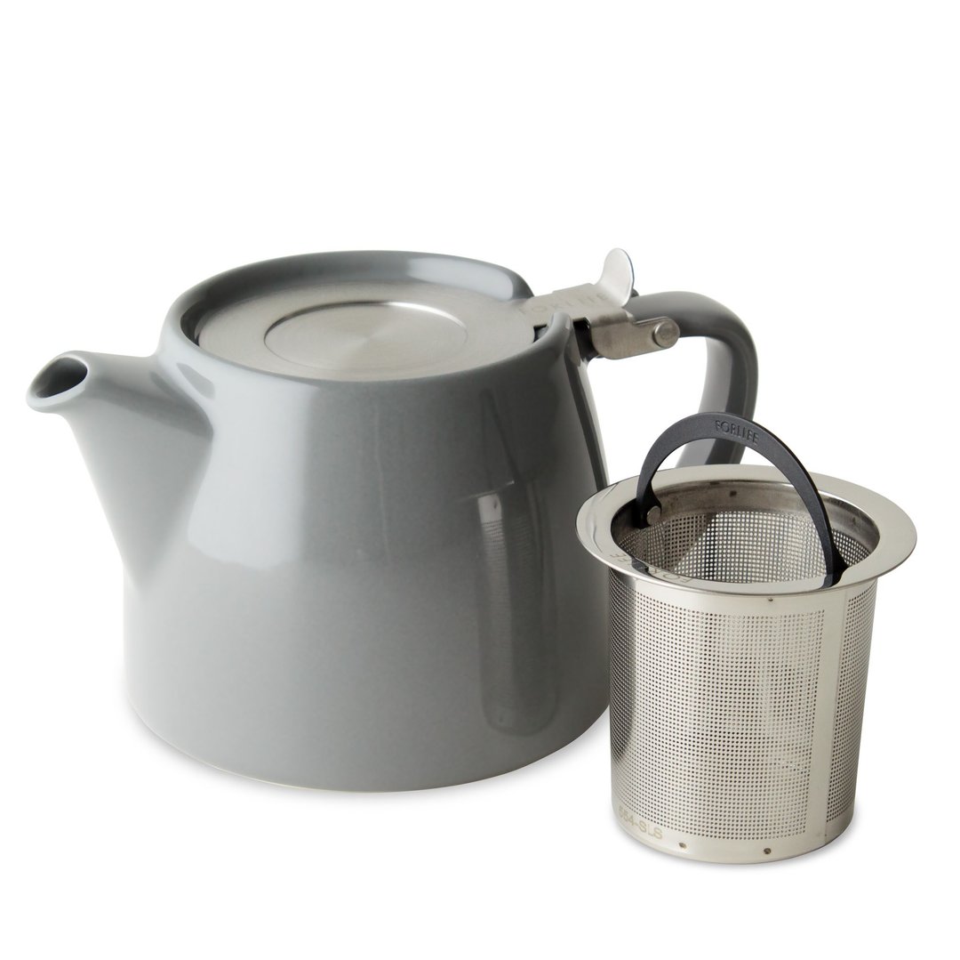 【节日送礼】美国FORLIFE树桩茶壶-灰 - 茶具/茶杯 - 瓷 灰色