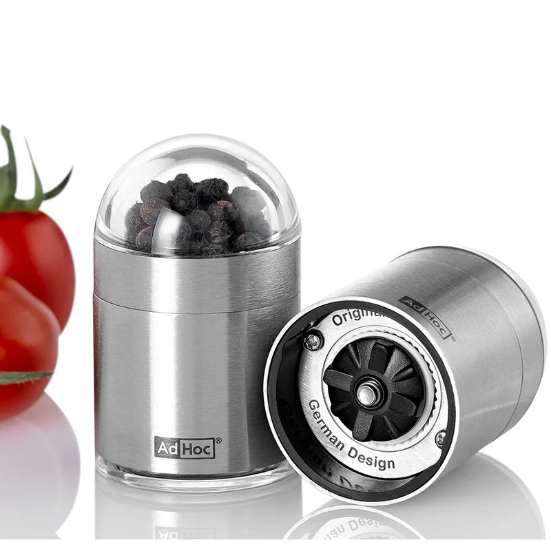 【303select】德国AdHoc | 携带式陶刀研磨罐2入 - 调味罐/酱料瓶 - 不锈钢 
