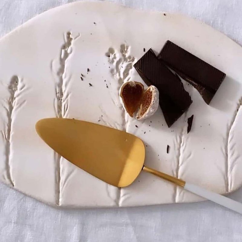 葡萄牙Cutipol GOA系列白金28cm蛋糕刀 - 餐刀/叉/匙组合 - 不锈钢 白色