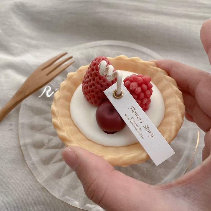 /莓果塔蜡烛/香氛蜡烛 生日礼物 伴娘礼 婚礼 造型蜡烛 毕业礼物 - 蜡烛/烛台 - 蜡 红色