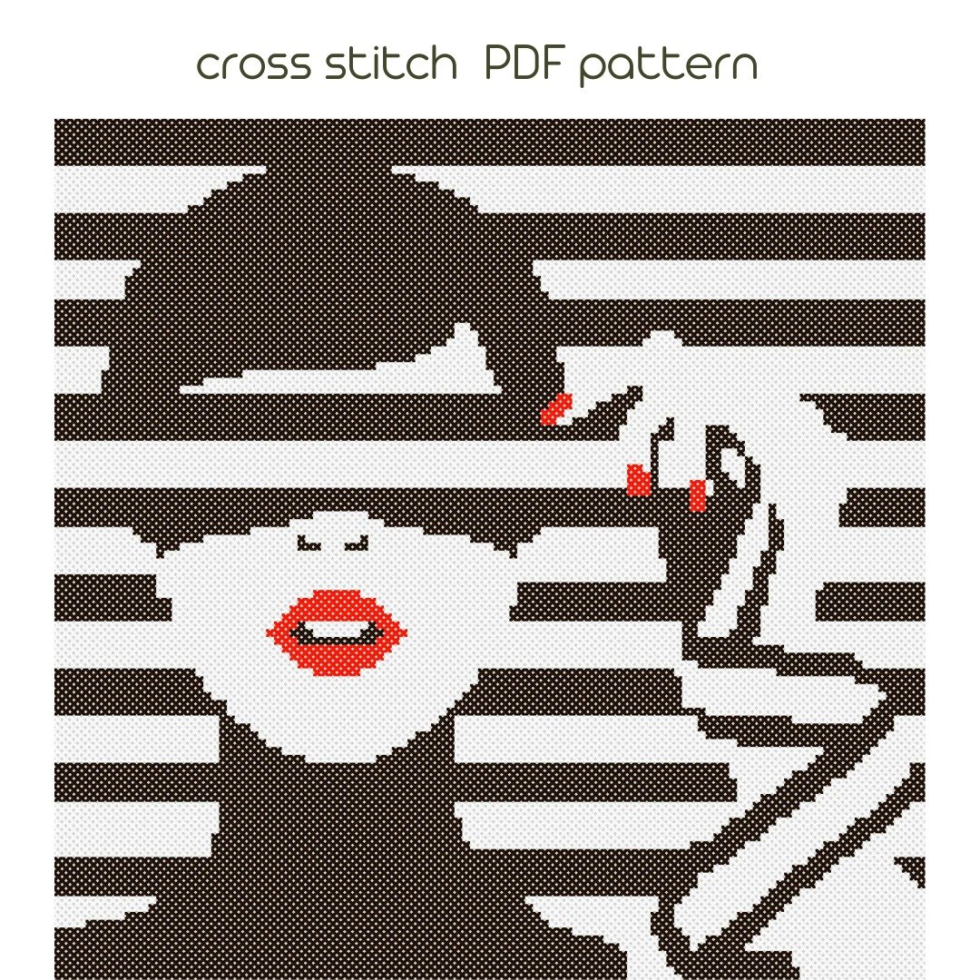 十字繡圖案 Modern cross stitch pattern, modern cross stitch pattern, PDF Pattern /21/ - 手工艺教程/工具书 - 其他材质 