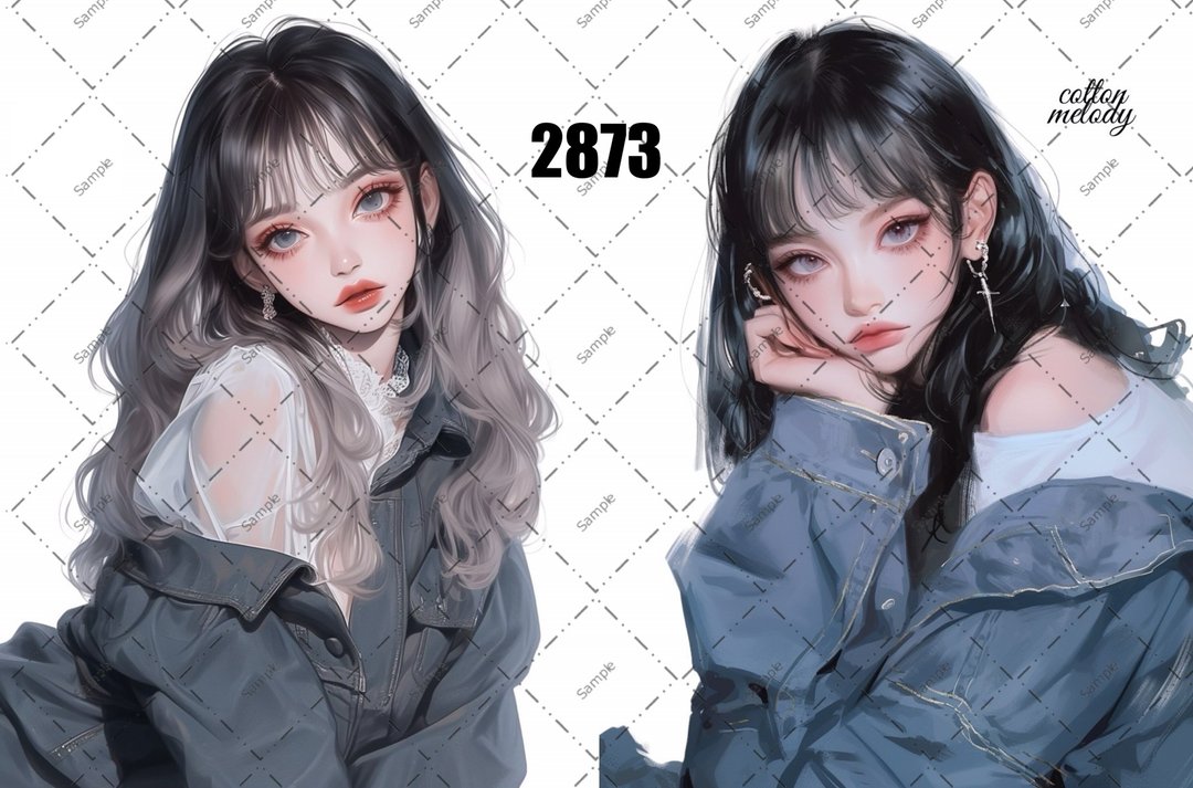 original sticker no.2873 人物贴纸 原创贴纸 原创人物贴纸 装饰贴纸 cotton melody - 贴纸 - 纸 