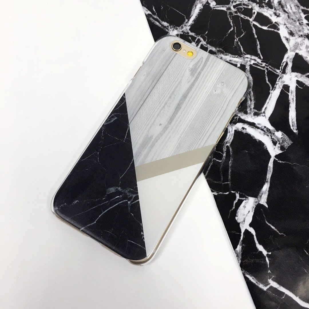 香港原创设计 啡色木与大理石图案  iPhone X,  iPhone 8,  iPhone 8 Plus,  iPhone 7, iPhone 7 Plus, iphone 6/6S , iphone 6/6S PLUS, Samsung Galaxy Note 7 透明手机壳 - 其他 - 塑料 