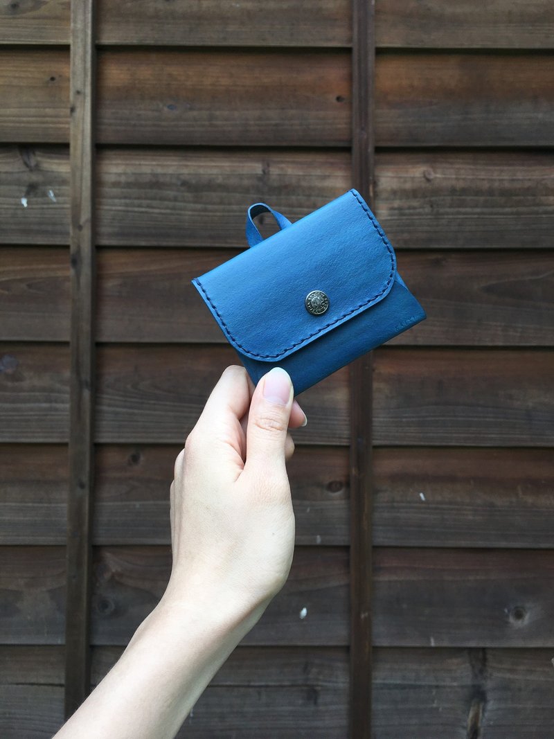 Simple │ 信封式零钱包_蓝 - 零钱包 - 真皮 蓝色