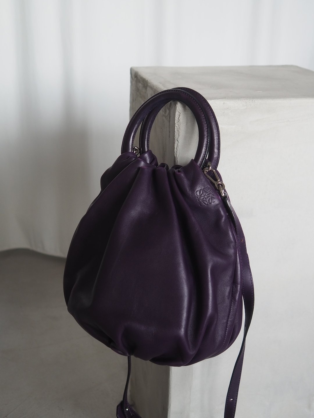 LOEWE 罗威 Bounce 2way 侧肩包 手提包 皮革 古董 - 侧背包/斜挎包 - 真皮 紫色