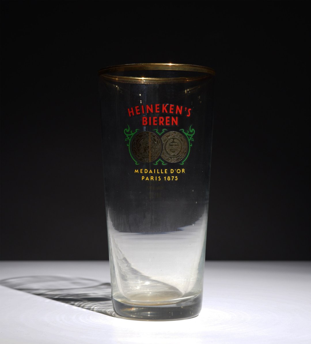 绝版海尼根金边皮尔森啤酒杯(H05)/荷兰老件/玻璃杯 - 酒杯/酒器 - 玻璃 透明