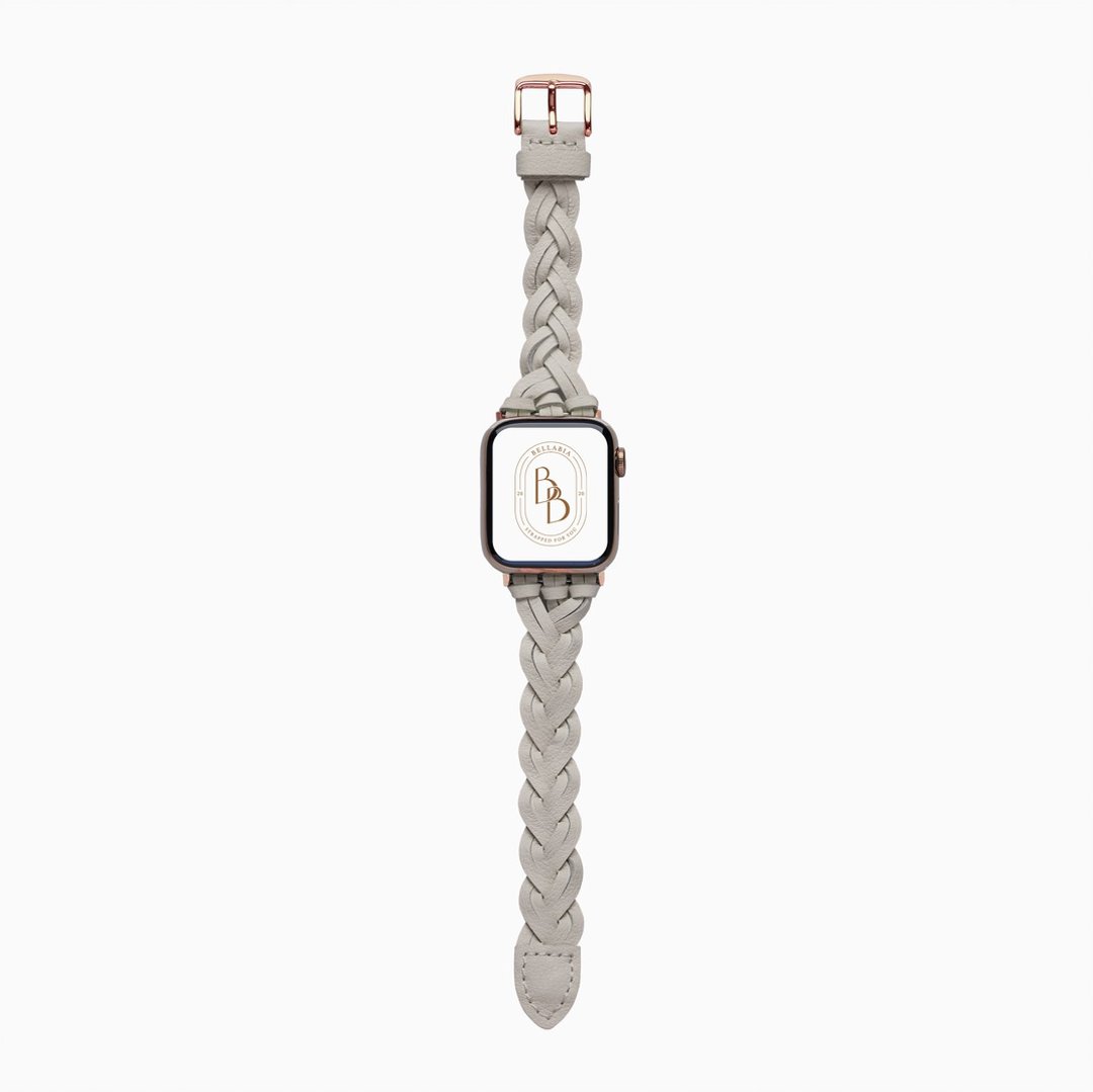Apple Watch 灰色 女神编织 真皮 皮革 手表 表带 - 表带 - 真皮 灰色