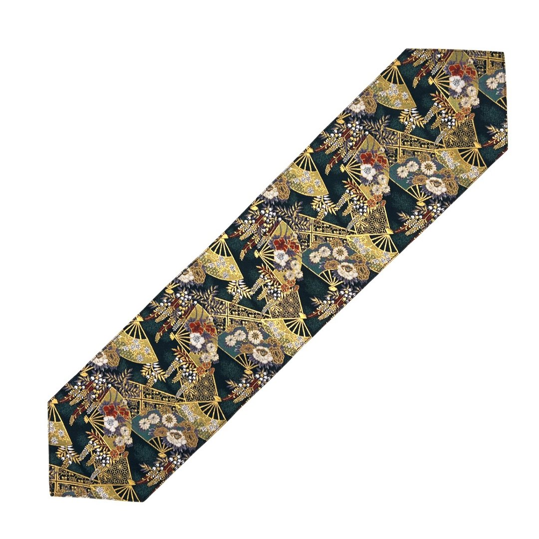 A stylish table runner rug with a Japanese pattern made from Kyoto Nishijin-ori fabric. - 其他 - 聚酯纤维 多色