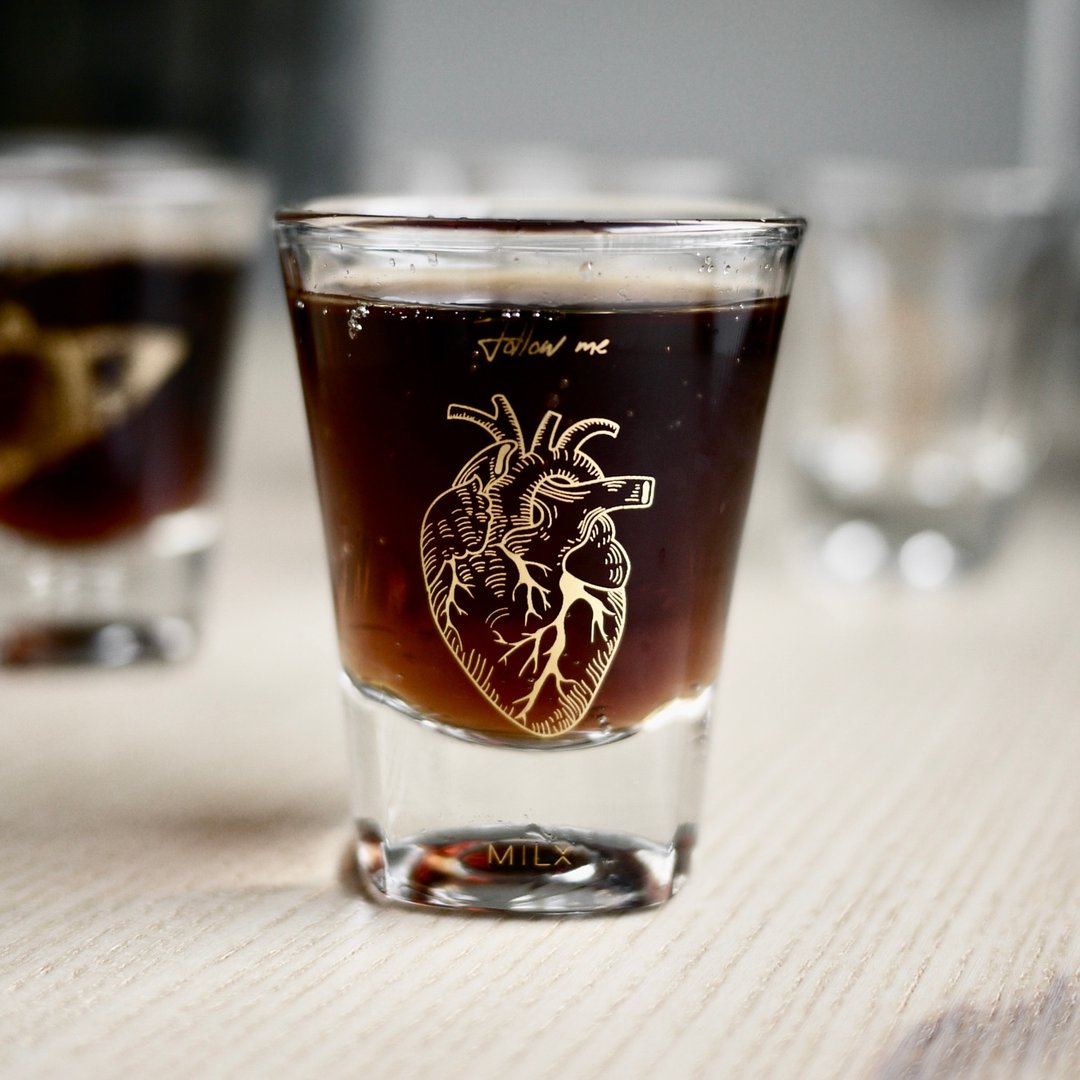 Give it a shot ! 心脏烈酒杯 - 酒杯/酒器 - 玻璃 金色