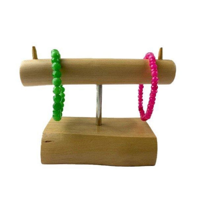 Bracelet stand wooden S size - 收纳用品 - 木头 咖啡色