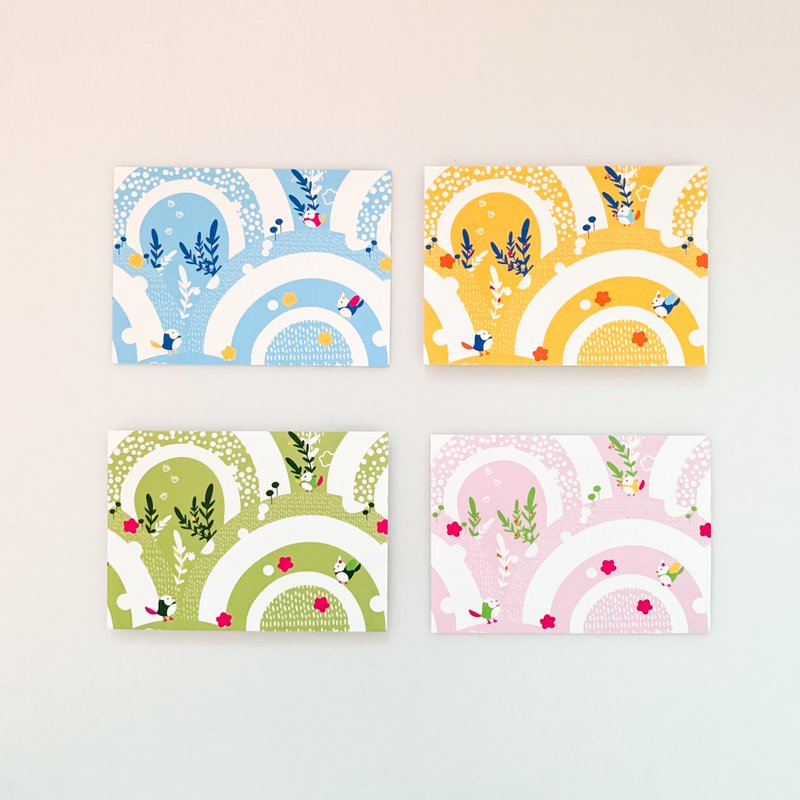 点心山丘与小鸟 | 明信片套组 设计明信片 万用卡 原 交换礼物 - 卡片/明信片 - 纸 多色
