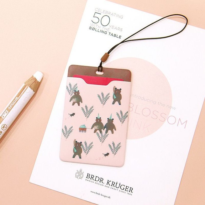 Indigo 柳林风声彩绘软质挂绳证件票卡夹-粉红熊,IDG73405 - 证件套/卡套 - 塑料 粉红色