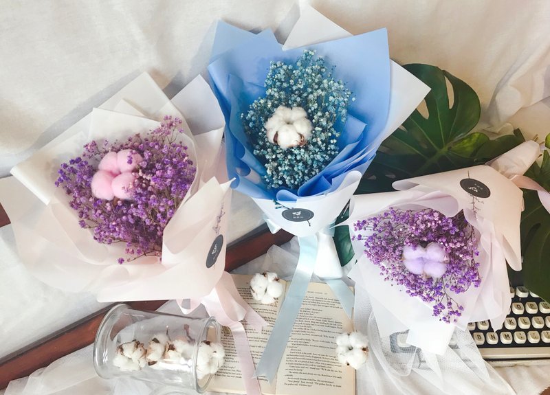 Dream Flower 棉花满天星花束 / 干燥花 / 毕业花束 / 礼物 - 干燥花/捧花 - 植物．花 多色