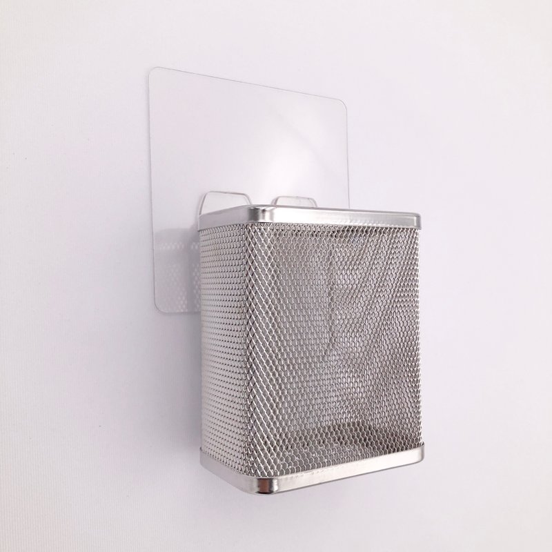 无痕贴片式不锈钢筷子篮　极高品质　外观无焊接点　厨房收纳架 - 摆饰 - 不锈钢 银色