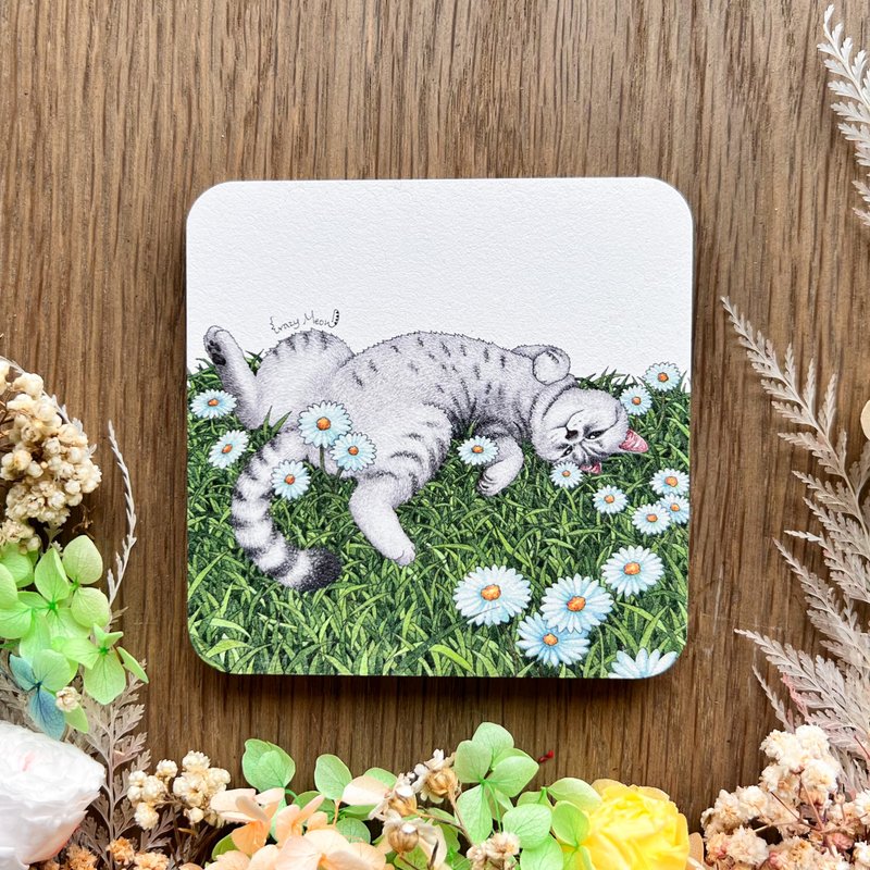 【猫疯子】方形硅藻土杯垫J - 杯垫 - 其他材质 多色