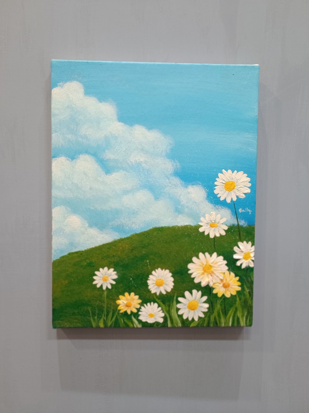 小雏菊-油画作品 展示品 教案样本 换季出清 海洋油画 - 海报/装饰画/版画 - 颜料 