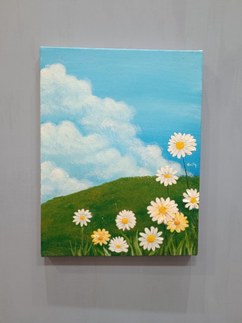 小雏菊-油画作品 展示品 教案样本 换季出清 海洋油画 - 海报/装饰画/版画 - 颜料 